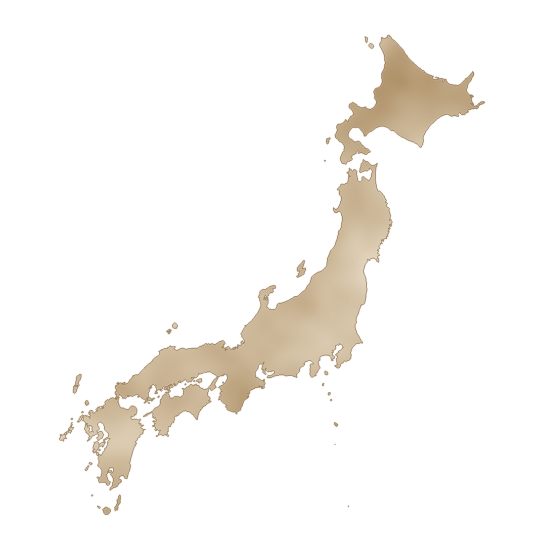 日本地図と、NIPPONIAオペレーションズが運営する施設および全国のNIPPONIAの所在地